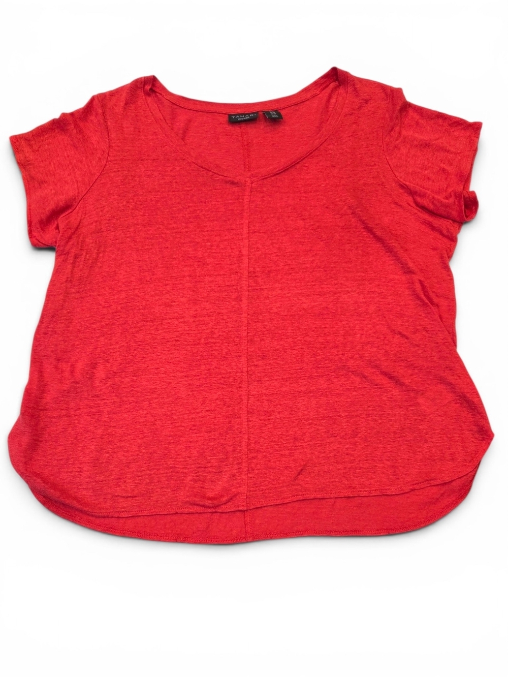 Tahari 100% Linen Knit Short Sleeve Tee – Women’s 1X